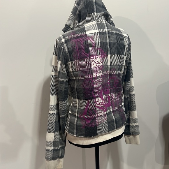 Volcom jacket size M square ivory and grey lining with cap - Picture 3 of 13